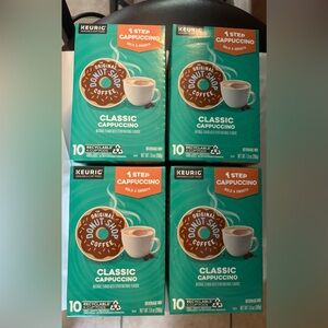 Keurig original donut shop coffee classic cappuccino, 4 boxes, new sealed